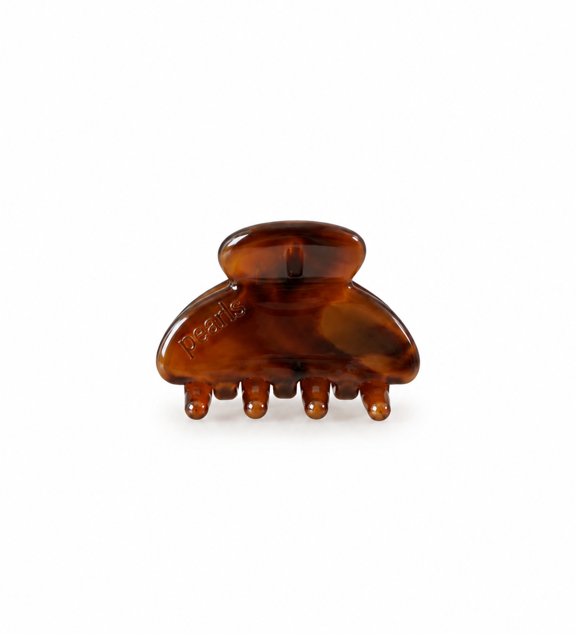 Amber Clip Mini, small amber tortoiseshell claw clip by Pearls Studios
