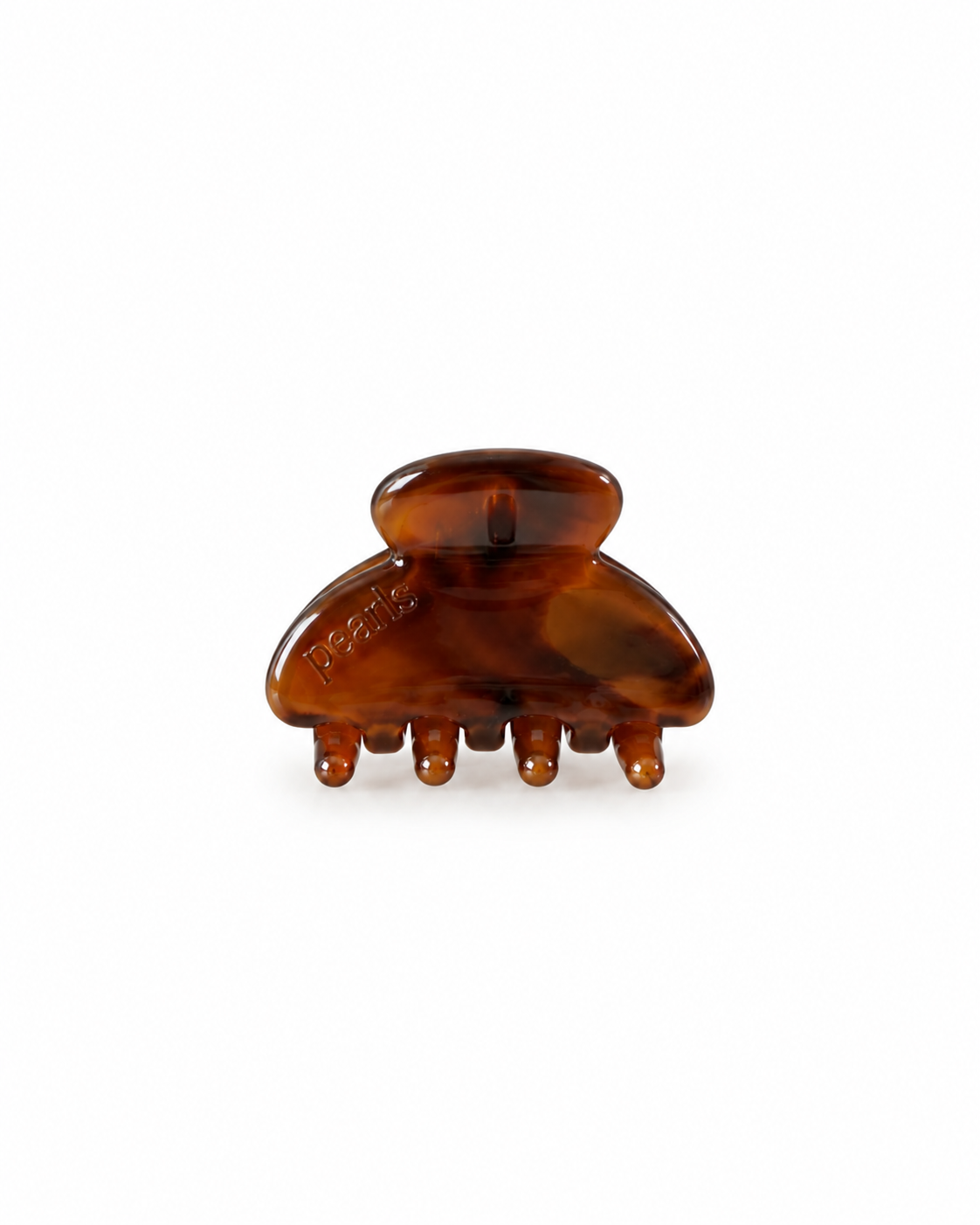 Amber Clip Mini, small amber tortoiseshell claw clip by Pearls Studios