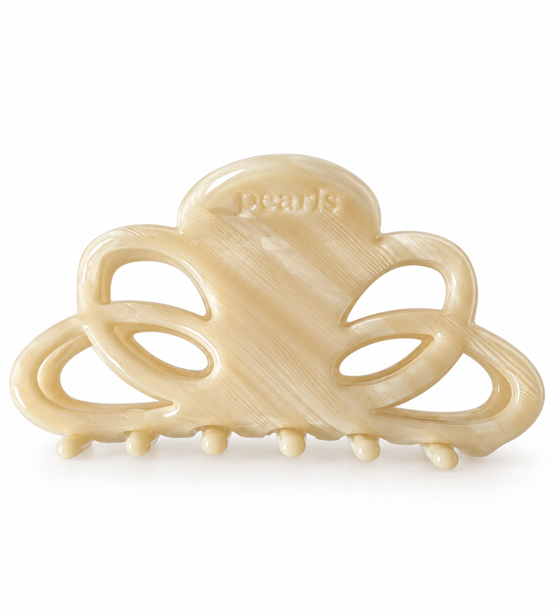 Desert Clip, ivory flower-shaped claw clip by Pearls Studios