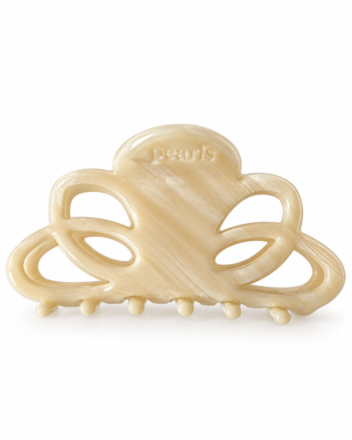 Desert Clip, ivory flower-shaped claw clip by Pearls Studios