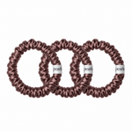 Merlot Scrunchies, three mauve satin skinny scrunchies by Pearls Studios