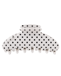 Polka claw clip in plant-based acetate by Pearls Studios