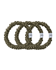 Selva silk scrunchies, set of three by Pearls Studios